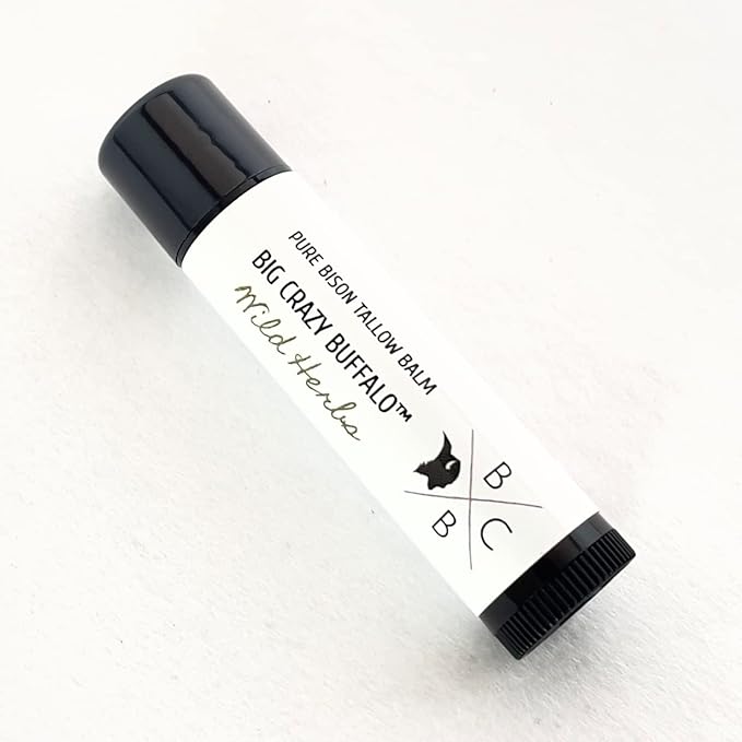 Pure Bison Tallow Lip Balm, Wild Herb, (5 pack) - Rosemary & Lavender, Moisturizing, Non-Habit Forming-VivaGrace Women