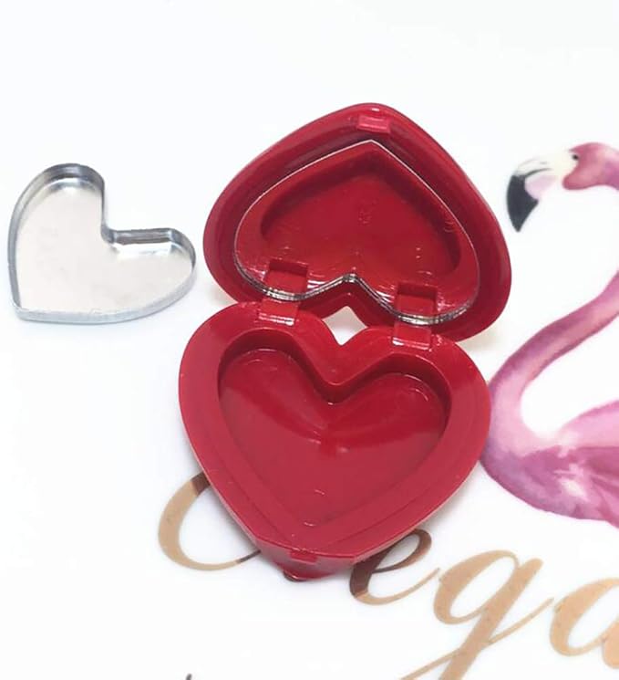 RONRONS 8 Pack Empty Eyeshadow Palette Mini Heart Shaped Lipstick Container Case DIY Cosmetics Container with Mirror-VivaGrace Women