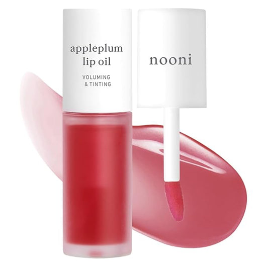 NOONI Korean Lip Oil - Appleplum | Long-Lasting, Moisturizing, Plumping, Revitalizing for Dry Lips, Waterproof, No Peel Off, Korean Tint, Hydrating, Nourishing Crystal Clear, 0.12 FL Oz-VivaGrace Women