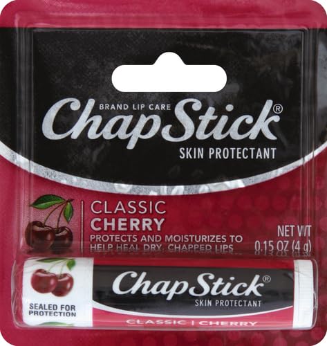 ChapStick Classic Cherry Lip Balm Tube, Flavored Lip Balm for Lip Care on Chafed, Chapped or Cracked Lips - 0.15 Oz-VivaGrace Women