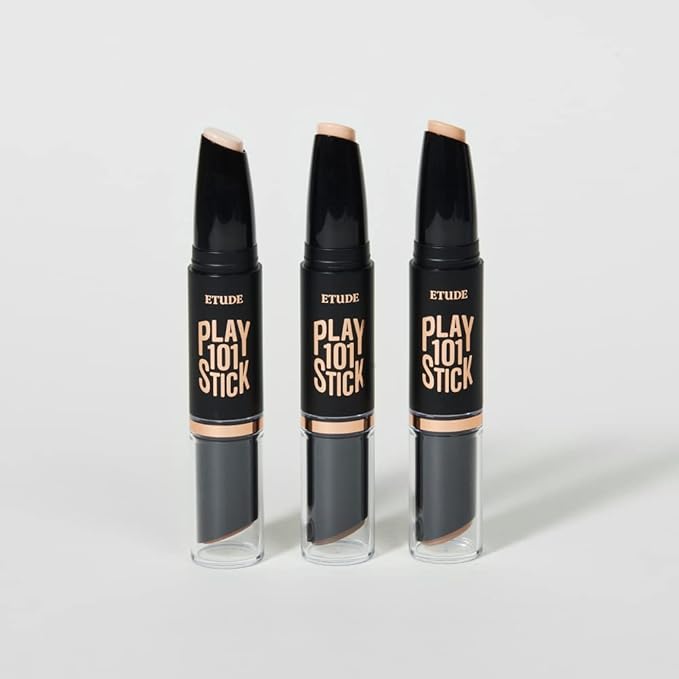 ETUDE Play 101 Stick Contour Duo #2(21AD) | Creamy Shading and Highlighter Duo for Easy Contouring Makeup | Kbeauty-VivaGrace Women