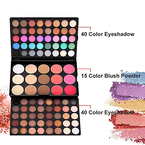 Professional Makeup Kit for Women Full Kit, Makeup Set Cosmetic Make Up Kit with Makeup Bag Include Eyeshadow Palette Makeup Brushes Set Lipstick Lip Gloss Foundation Concealer-VivaGrace Women