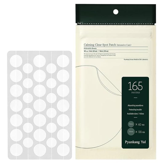 Pyunkang Yul PKY Calming Clear Spot Patch (Intensive Care)165 count Ultimate Hydrocolloid Acne Spot, Pimple, Blemishes & Zit Covering, 2 Sized Adhesive Equal Skin Care, Korean Skin Care-VivaGrace Women