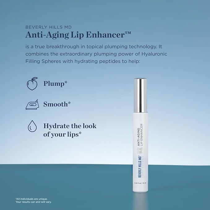 Anti Aging Lip Enhancer- Plumping Formula for Fuller, Hydrated Lips - Visibly Volumize, Smooth Lips w/Collagen Supporting Agents- Hyaluronic Acid, Ceramides, Peptides- No Sting/Burn-VivaGrace Women