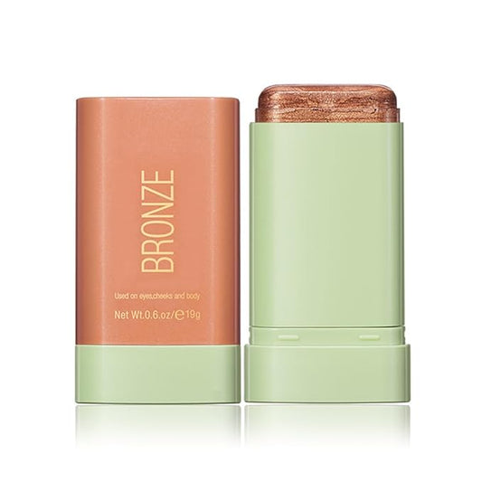 Multi-Purpose Makeup Blush Stick, 3-in-1 Beauty Tinted Solid Blush Stick For Cheeks, Lips And Eyes Waterproof Natural Cream Blush Stick With Long-Lasting Moisturizing Formula (#3Rich Glow)-VivaGrace Women