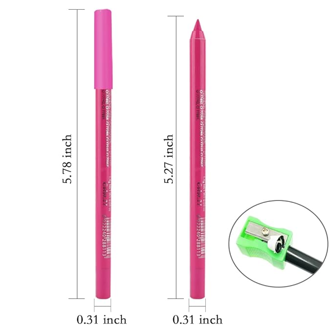 evpct Rose Red Gel Eyeliner Pencil for Women Waterline Waterproof Smudge Proof Eye Makeup Liners, Red Mascara Eye Liner Gel Liner Eyeliner with Sharpener delineador de ojos contra el agua 21