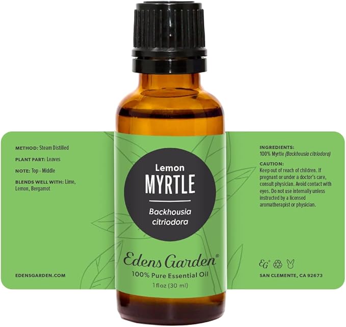 Edens Garden Myrtle- Lemon Essential Oil- 100% Pure Premium Grade, Undiluted, Natural, Therapeutic, Aromatherapy, The Best for Diffuser, Candle, Laundry, Humidifiers 30 ml (1 fl oz)-VivaGrace Women