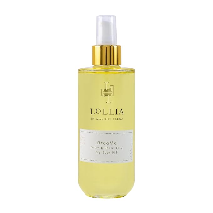 LOLLIA Breathe Dry Body Oil, 6.8 Fl. Oz. – Peony & White Lily – Women’s Scented, Moisturizing, Dry Body Oil for Women, For All Skin Types-VivaGrace Women