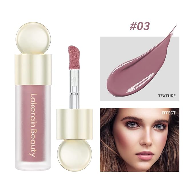 Liquid Blush, Cream Blush For Cheeks, Soft Pinch Liquid Blush, Skin Tint Blush Makeup, Easy To Blend And Color, Long-Lasting, Natural-Looking (03#)-VivaGrace Women