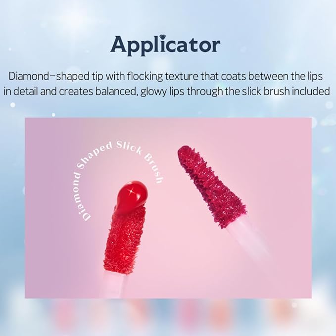 ETUDE Over Glowy Lip Stain Tint #13 Mauve Violet | Non-Sticky Vegan Lip Tint | Moisturized & Long-lasting Lip Gloss | Daily Lip Stain for Dry Lips, Korean Makeup-VivaGrace Women