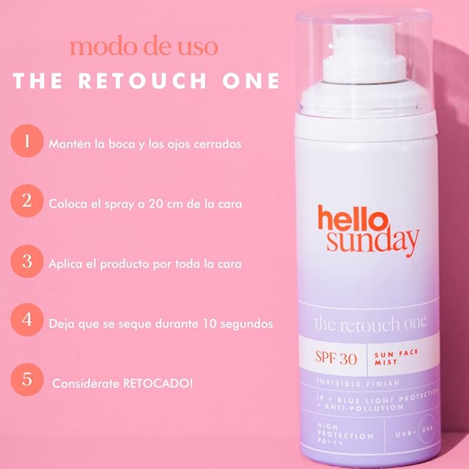 The Retouch One Sun Face Mist SPF 30 Pa Plus by Hello Sunday for Women - 2.54 oz Mist-VivaGrace Women