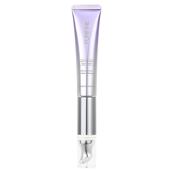 Eye Cream for Wrinkles and Fine Lines Microcurrent Massage Anti-wrinkle Eye Cream Anti Aging 0.5 fl oz-VivaGrace Women