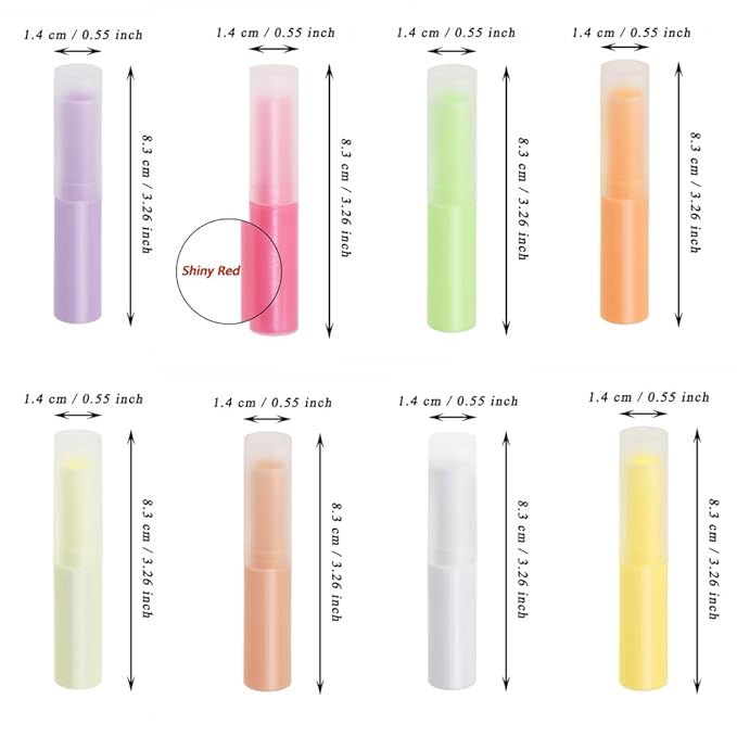 0.14oz Empty Flavored Lip Balm Container Tubes Plastic Homemade Moisturizing Lip Stick with Caps Bulk Fit for Women Adult DIY Making Supplies, 25 Count (Multicolor)-VivaGrace Women