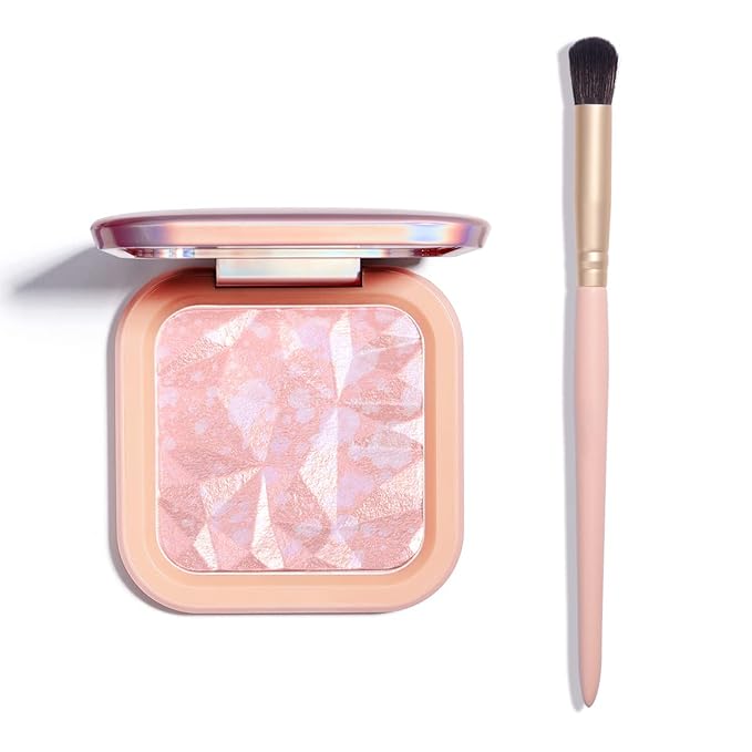 ELESSY Highlighter Makeup Palette Long Lasting Face Highlighter Powder Shimmer Highlight Palette Suit All Skin Tones-RAINBOW GLOW-VivaGrace Women