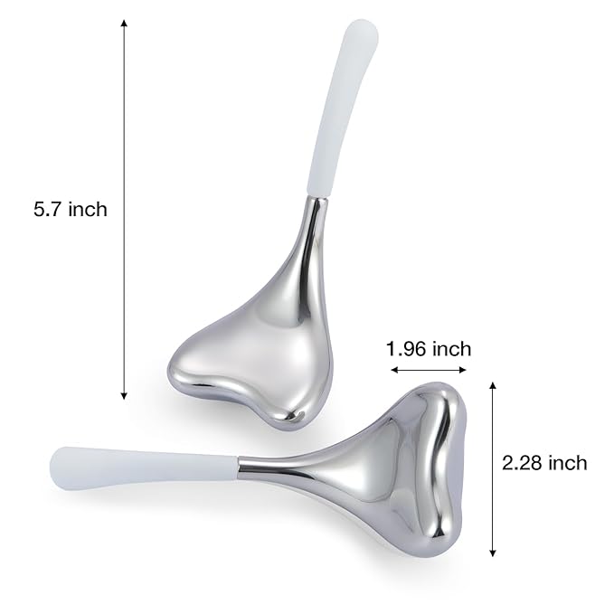 2-in-1 Gua Sha Cryo Sticks, Facial Skin Care Tools for Women Face and Eyes Massage, Unbreakable Stainless Steel Esthetician Supplies, Cooling Spa Ice Globes Roller with Carry Case-VivaGrace Women