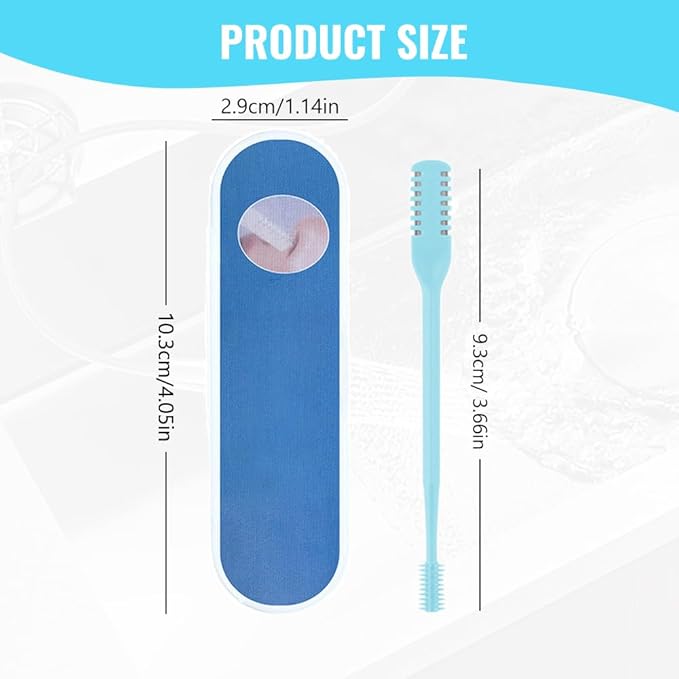 Nasal Hair Cutter, 2025 Upgraded Double Sided Noses Hairs Knife, 360° Rotating Portable Manual Nose Hair Trimmer, Noses Hairs Remover for Women Men Travel Essentials (Blue, 3 Pcs)-VivaGrace Women