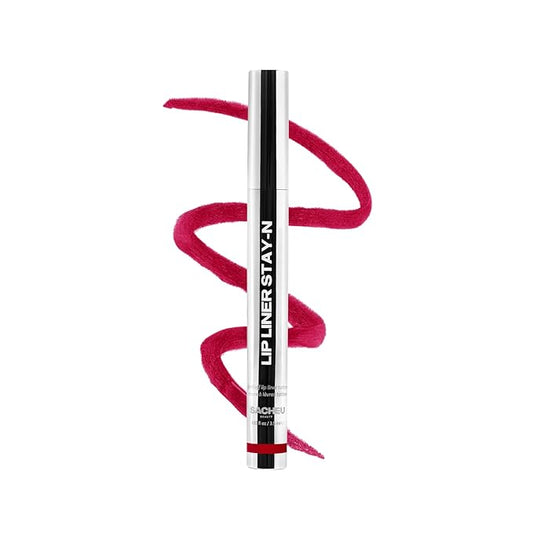 Sacheu Lip Liner STAY-N Peel Off Lip Stain — Long Lasting Matte Lip Tattoo Transfer Proof Lipstain Infused with Hyaluronic Acid & Vitamin E — Vegan & Cruelty-Free, getREDy (Red Rouge)-VivaGrace Women