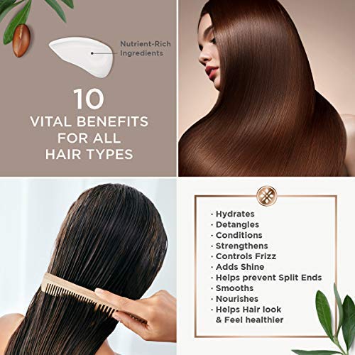 Argan Magic Hair Treatment & Stylizing Spray, 10 in 1, Made in USA, Paraben Free, Cruelty Free - 8 oz (2 Pack)-VivaGrace Women