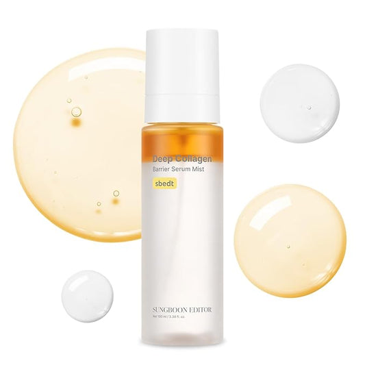 SUNGBOON EDITOR Deep Collagen Barrier Serum Mist | Real Collagen, Multi Peptides, Hydration, Wrinkle Care for Dry Skin, Wrinkles, Korean Moisturizer, Korean Skin Care, Glass Skin Mist-VivaGrace Women