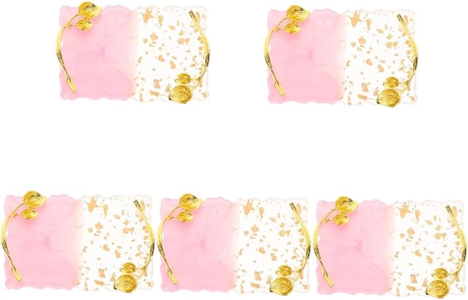 FOMIYES 5pcs Nail Palette Polish Plate Nail Design Nail Dish Makeup Mixing Pallet Nails Stickers Nail Polish Tray Nail Display Tray Vintage Frame Nail Stand Copper Plating Make up Bracket-VivaGrace Women