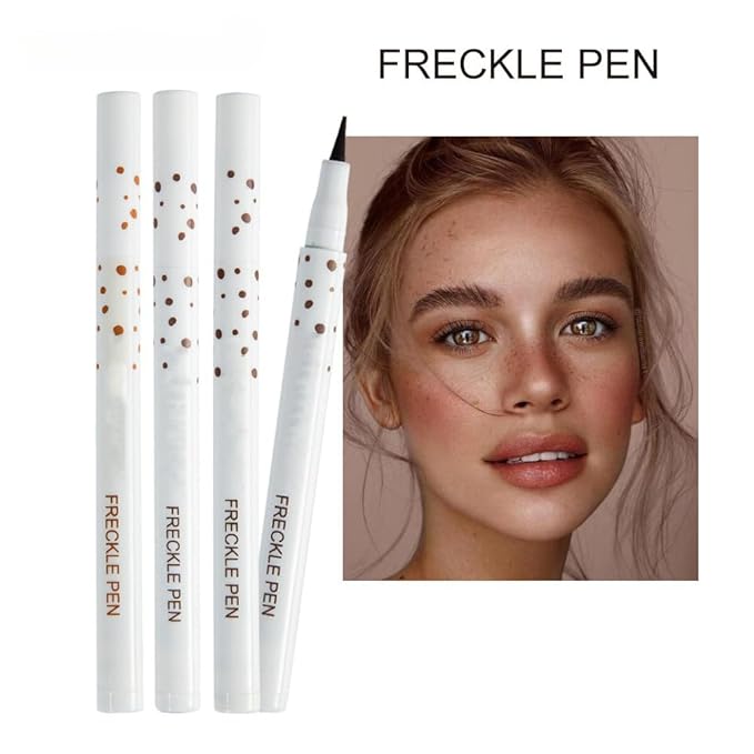Freckle Pen 4 Colors Natural Freckle Pen Fake Freckle Pen Waterproof Long Lasting Soft Spots Natural Relaxing Sun Makeup (Light Brown)-VivaGrace Women
