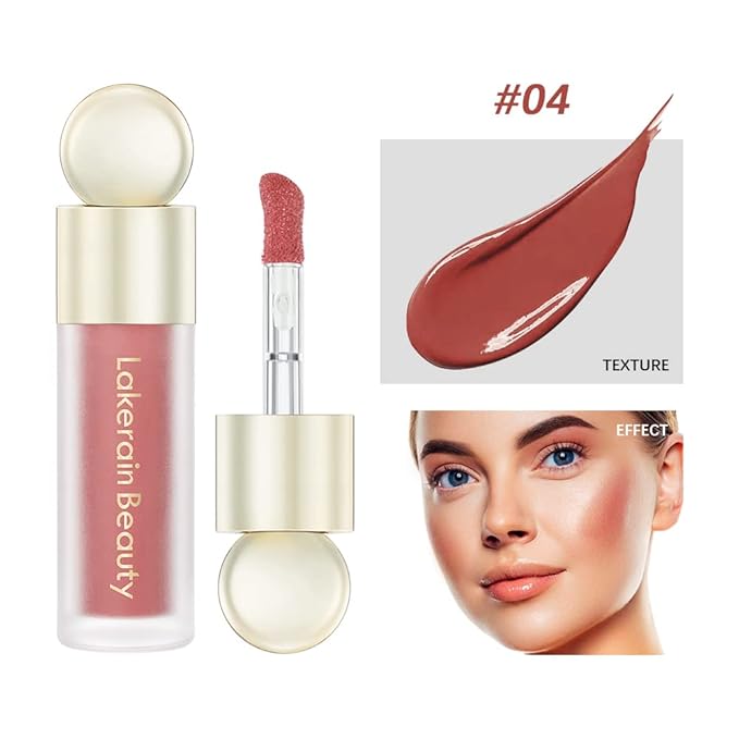 Liquid Blush, Cream Blush For Cheeks, Soft Pinch Liquid Blush, Skin Tint Blush Makeup, Easy To Blend And Color, Long-Lasting, Natural-Looking (04#)-VivaGrace Women