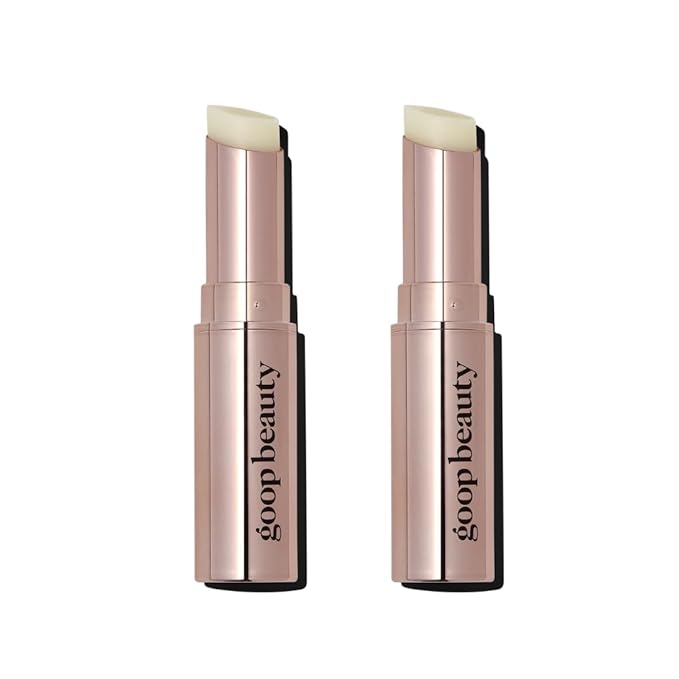 goop Beauty Lip Balm Pack of 2 | Moisturizing Lip Balm for Chapped, Cracked, & Dry Lips | Coconut Oil & Shea Butter | 0.16 oz Each-VivaGrace Women
