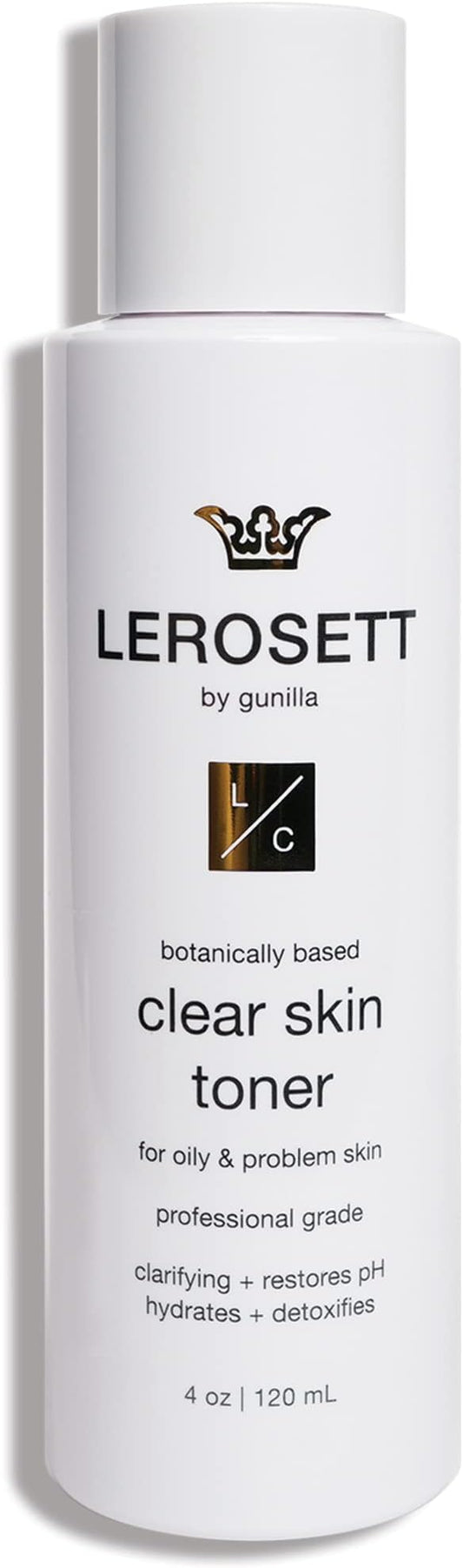 LEROSETT Toner for Clear Skin Aloe Vera Based Toner with Glycolic Acid & 10 Calming Botanicals Helps Reduce Irritation, Future Blemishes, Blackheads, and Tightens Pores, Natural, Vegan - 4 oz-VivaGrace Women