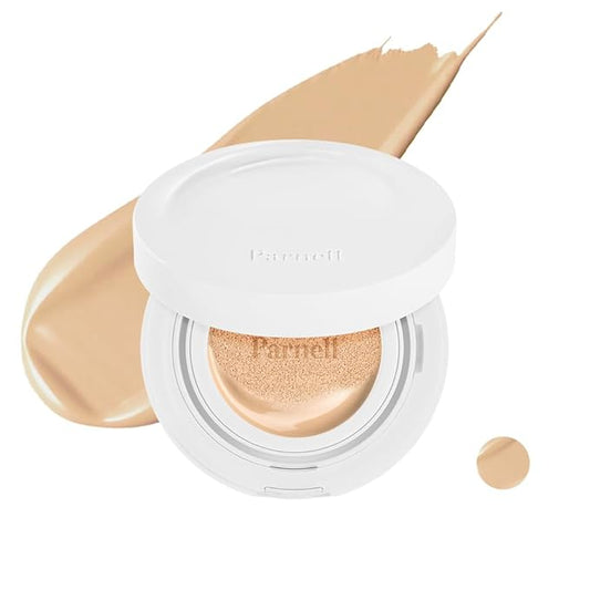 Parnell Cicamanu Serum Cushion - Moisturizing Foundation for Soothing, Coverage, Glass Skin and Lightweight for Sensitive and Dry Skin Pearl Skin (0.52 Fl Oz) (23W)-VivaGrace Women