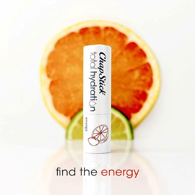 ChapStick Total Hydration Essential Oils Energy Lip Balm, Lime + Grapefruit Lip Balm Tube, Lip Care - 0.12 Oz-VivaGrace Women