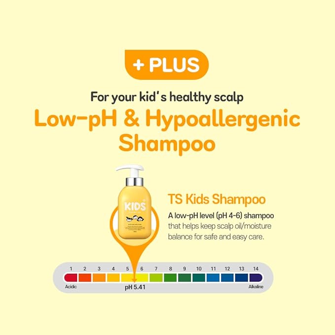 TS Kids Shampoo For Itchy, Dandruff Scalp Kids | Treatment for kids | Free Sulfate, Parabens, Silicones, Allergen (14.1 fl oz, 400ml)-VivaGrace Women