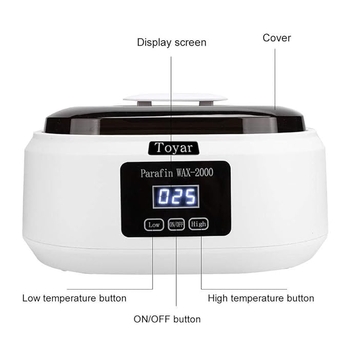 Paraffin Wax Machine for Hand and Feet,Touchscreen Paraffin Wax Warmer with 1.98lb Wax Moisturizing Paraffin Spa Wax Bath Kit, Large Capacity at Home for Smooth and Soft Skin(White)