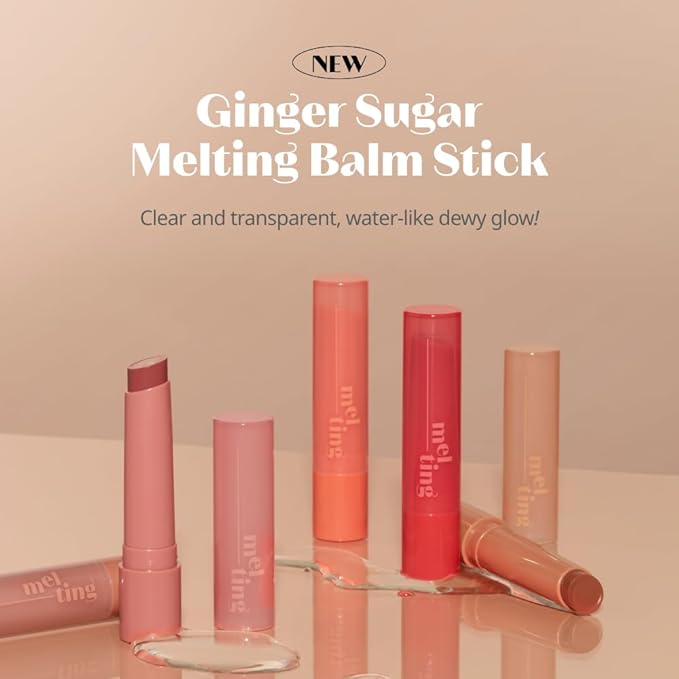 ETUDE Ginger Sugar Melting Balm Stick 05 Rosy Berry | Tinted Moisturizing Lip balm | Natural Ingredients Hydrate Ginger, Sugar, Shea Butter Moisturizing Relaxing Effect | K-Beauty-VivaGrace Women
