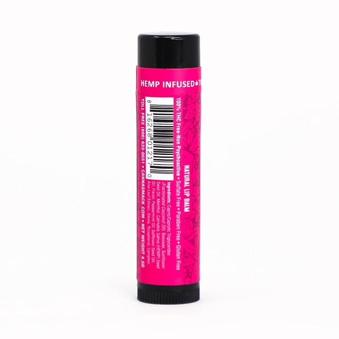 CannaSmack Natural Hemp Lip Balm - Sweet Mint Flavor - Besswax and Natural Botanical Extracs - Cooling & Moisturizing-VivaGrace Women