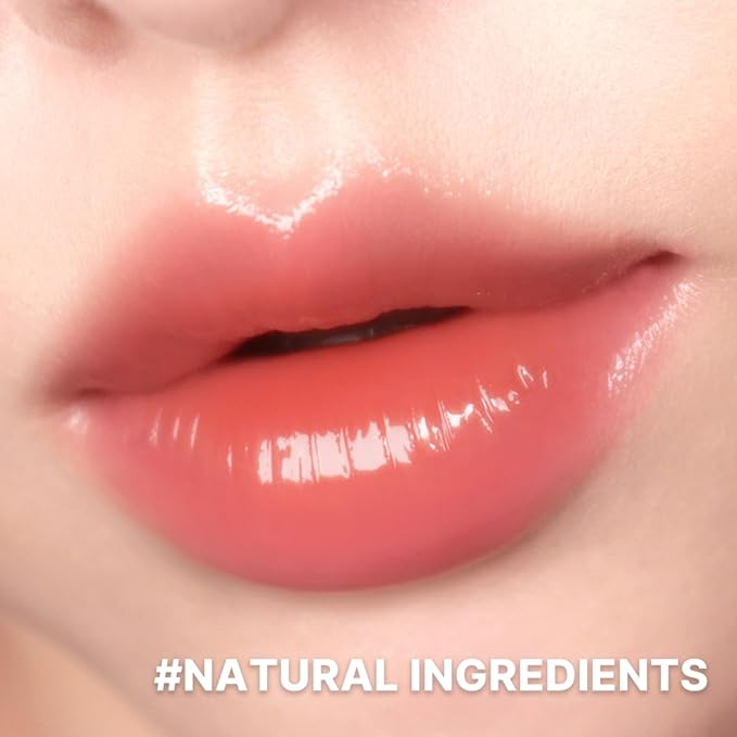 AOU GLOWY TINT BALM Tinted Lip Balm with Natural Gloss Instant Hydration for Chapped Lips 0.12Oz (02 Persimmon Balm)-VivaGrace Women
