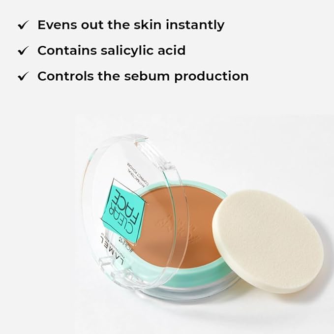 Lamel OhMy Clear Face Powder - Light Natural Coverage & Suet Control - Cruelty Free - Warm Beige N.407-VivaGrace Women