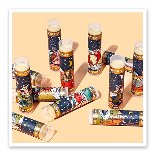 Crazy Rumors Taurus Zodiac All Natural, Plant Based Lip Balm to Moisturize and Nourish your Lips - Earth Blend (Sweet Vanilla, Fragrant Rose and Plum)-VivaGrace Women