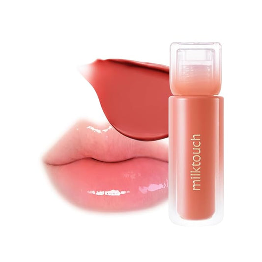 MILKTOUCH Dew Stain Sheer Lip Gloss (05 Peach Drop, 0.14 Fl Oz (Pack of 1))-VivaGrace Women