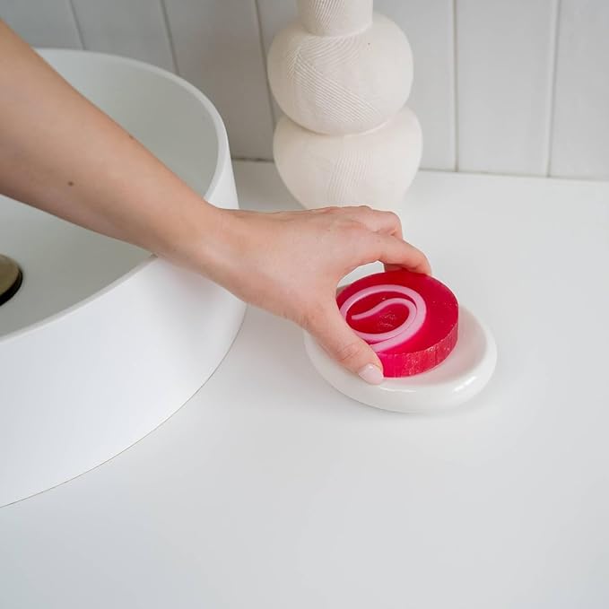 ANIHANA Handcrafted Natural Soap with Coconut Oil, Gentle Cleansing, Paraben Free, Refreshing Raspberry Lollipop Scent, 4.23 oz-VivaGrace Women