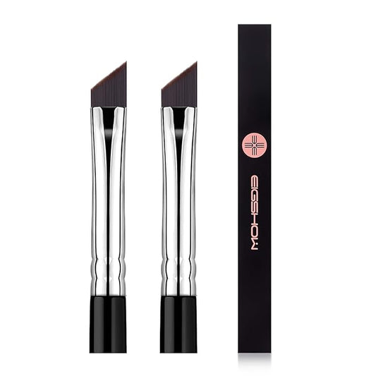 Eyeliner Brush Fine Angled - PRO Precision Gel Eye Liner Makeup Brush -Ultra Thin Slanted Flat Angle - Premium Cruelty Free Synthetic Bristles (E835 2piece)-VivaGrace Women