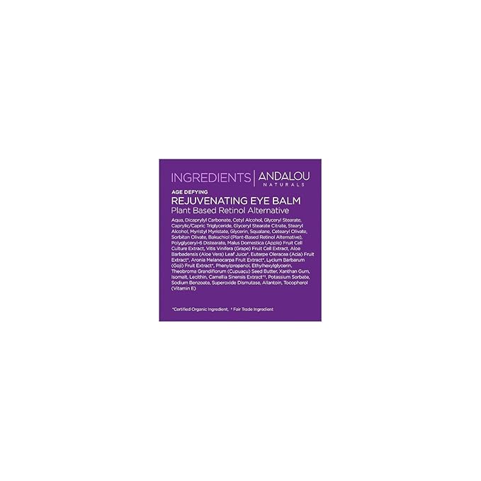 Andalou Naturals Age Defying Plant-Based Retinol Alternative Eye Balm, 0.45 OZ-VivaGrace Women
