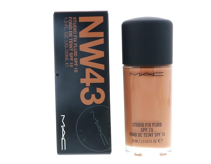 M.A.C. Studio Fix Fluid Foundation SPF 15 Boxed, NW43, 1 Count (A10)-VivaGrace Women