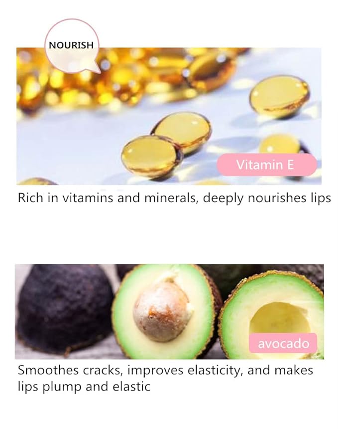 Avocado Lip Balm Vitamin E Conditioning Lip Stick Moisturizing Lips Reduce Fine Lines Relieve Dryness Long-Lasting Protection Nourishing Lip Care-VivaGrace Women
