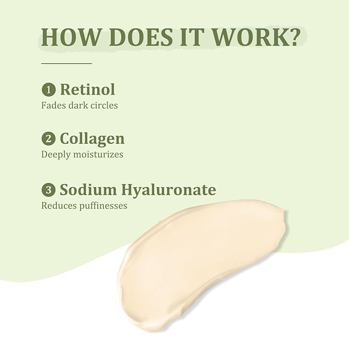 Retinol Eye Cream Brightening Eye Stick Anti-aging Eye Cream for Dark Circles and Puffiness Dark Circles Under Eye Treatment Under Eye Cream Puffy Eyes Treatment Firm Eye Bags Treatment for Men Women-VivaGrace Women