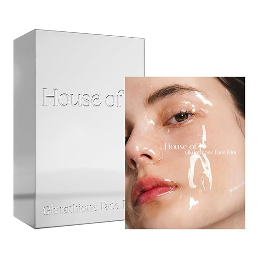 House of B Glow Glutathione 2-Step Face Film Set for Wrinkle Reduction & Skin Tone Enhancement, Shine Your Light with 12 Counts Korean Mask-VivaGrace Women