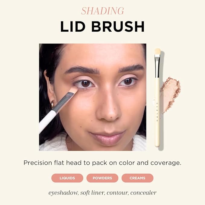 HALEYS Makeup Brush Set 5 pcs: Soft, Streak-free, Perfect Blending, Buff, Blurs and Smooth, Premium Luxury Vegan Bristles, For Liquid, Cream or Powder, Vegan, Cruelty-free, Sustainable Wood-VivaGrace Women