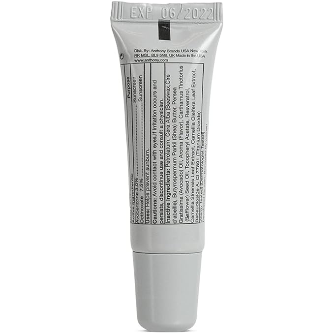 Anthony 25 SPF Lip Balm with Sunscreen for Lips – Contains Green Tea Extract, Shea Butter & Vitamin E – Moisturizing Repair Care Treatment for Chapped & Dry Lips – Mint & White Tea Flavor-VivaGrace Women