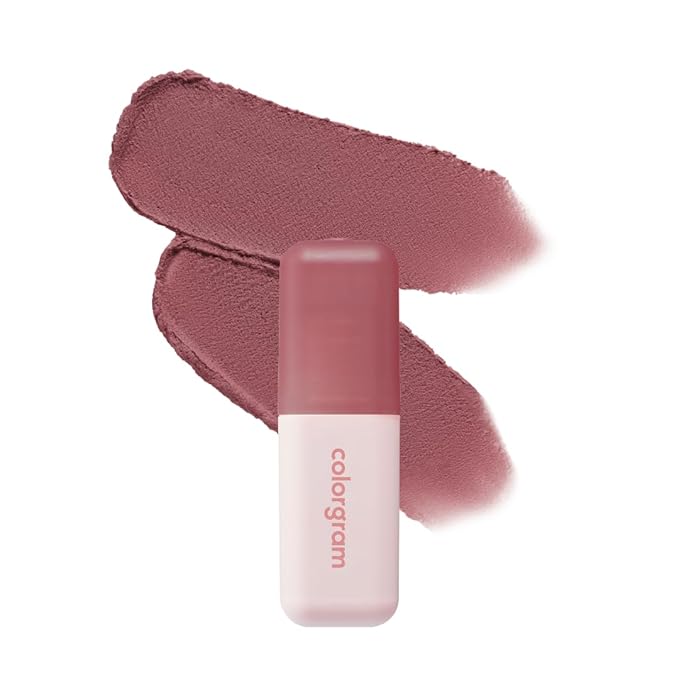COLORGRAM NUDE BLUR TINT 07 GEEK ROSE | Soft Velvet Matte Lip Stain & Cheek Tint-VivaGrace Women