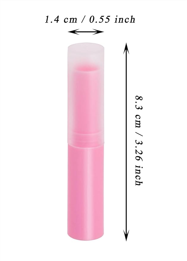 0.14oz Empty Flavored Lip Balm Container Tubes Plastic Homemade Moisturizing Lip Stick with Caps Bulk Fit for Women Adult DIY Making Supplies, 25 Count (Rose Pink)-VivaGrace Women