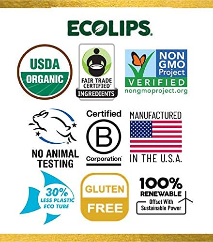 Eco Lips Organic Hemp Lip Balm with Beeswax, Coconut Oil, Vitamin E to Soothe Chapped Lips. 100% Plastic-Free Plant Pod Packaging (Vanilla, 6-Pack)-VivaGrace Women